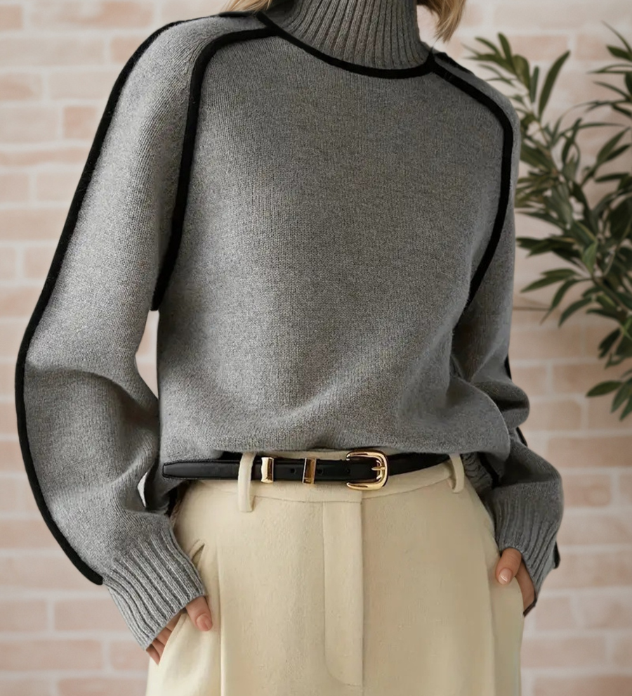 Donna | Elegáns, magas nyakú pulóver