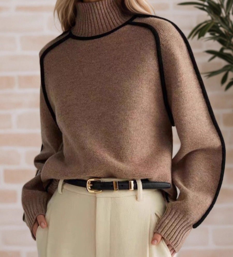 Donna | Elegáns, magas nyakú pulóver
