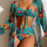 Glenda | Virágmintás bikini szoknyával