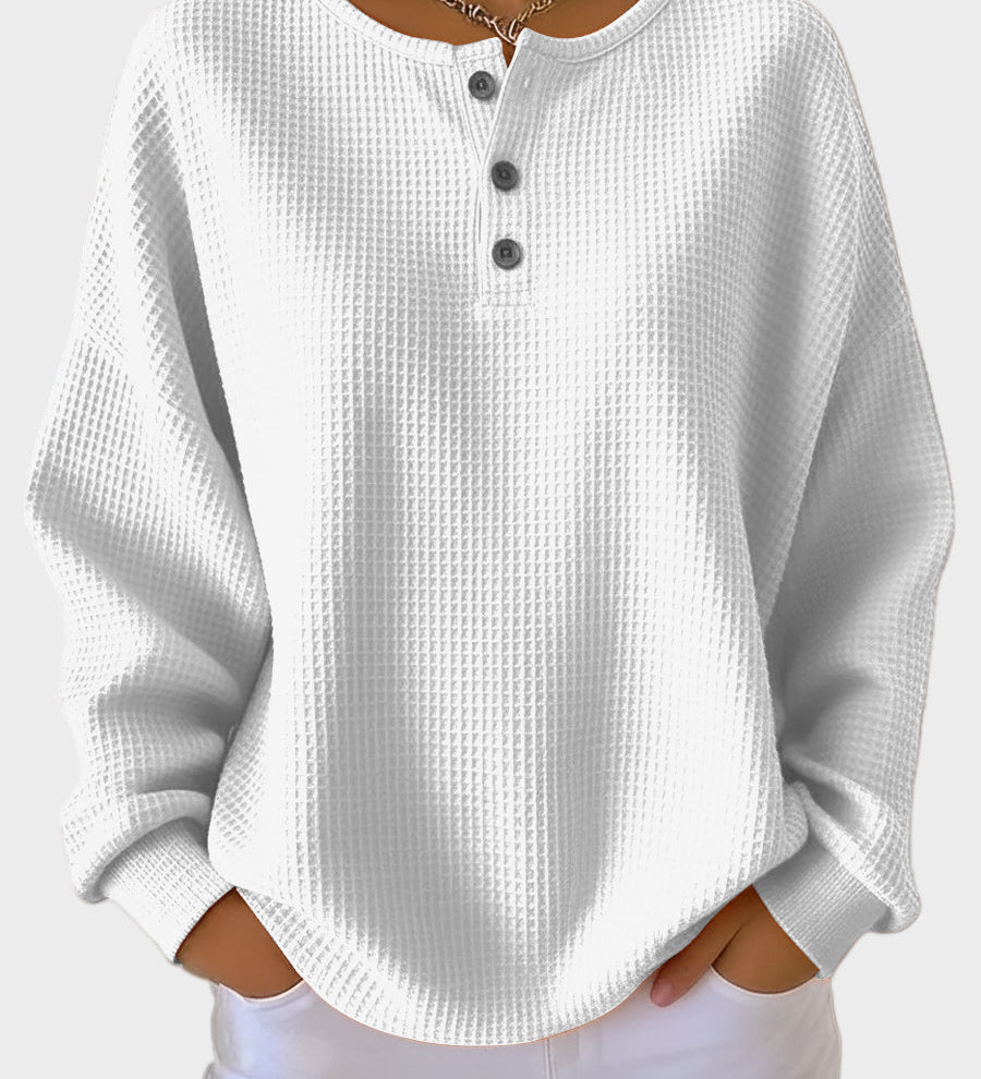 Anne - Waffle anyagú Henley póló
