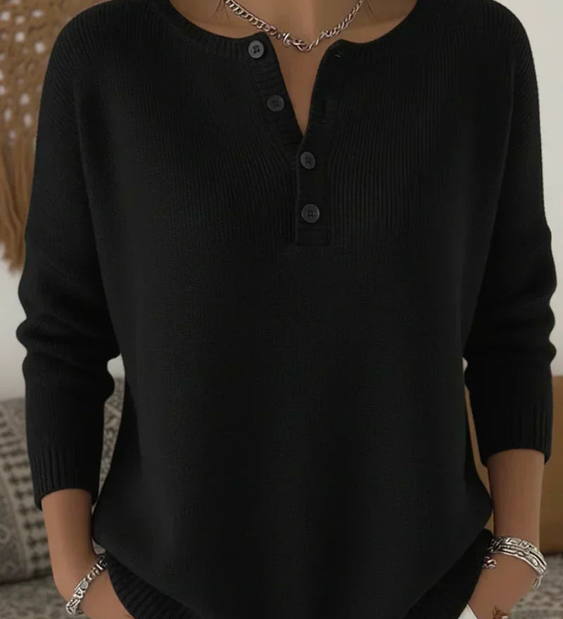 Helena | Henley gombos pulóver