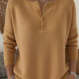 Helena | Henley gombos pulóver