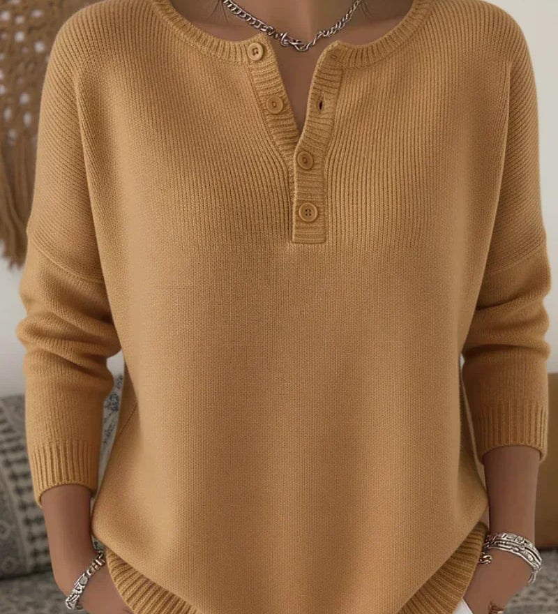 Helena | Henley gombos pulóver