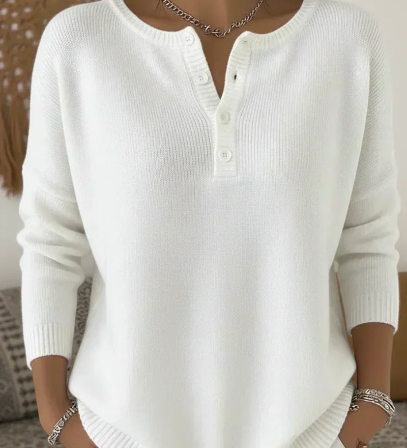 Helena | Henley gombos pulóver