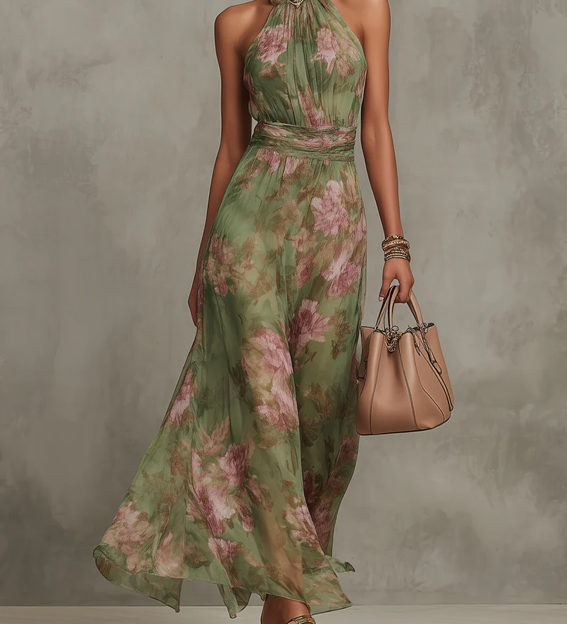 Sophie – Elegáns Maxi Virágos Ruha