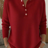 Helena | Henley gombos pulóver