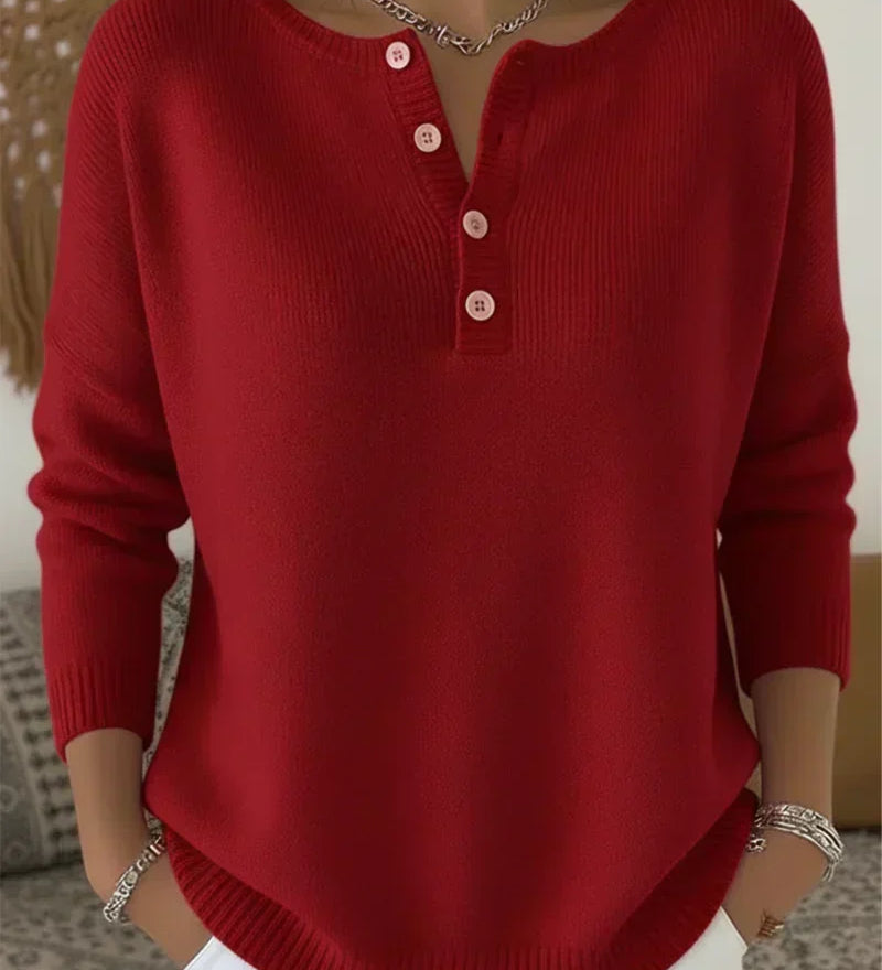 Helena | Henley gombos pulóver