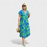 Rita – Virágmintás Elegáns Ruha